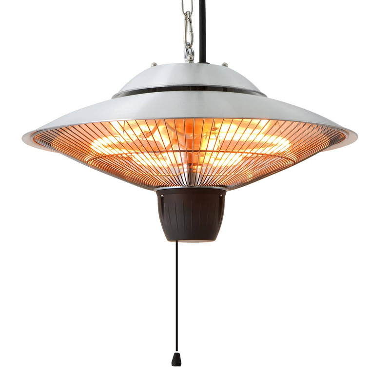 Infrared Electric Outdoor Heater - Hanging - Aluminum Finish